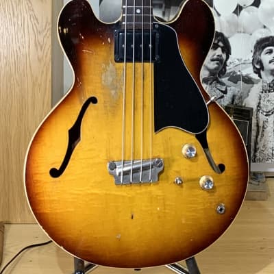 1959 Gibson EB-2 Bass, Sunburst, w/Banjo Tuners & Baritone Switch & Case for sale