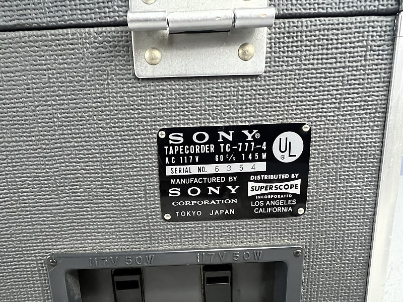 Sony TC-777-4 Tapecorder Reel Machine TC7774 “no Power Cord Sony TC-777-4 Tapecorder Reel Machine TC7774 “no Power Cord