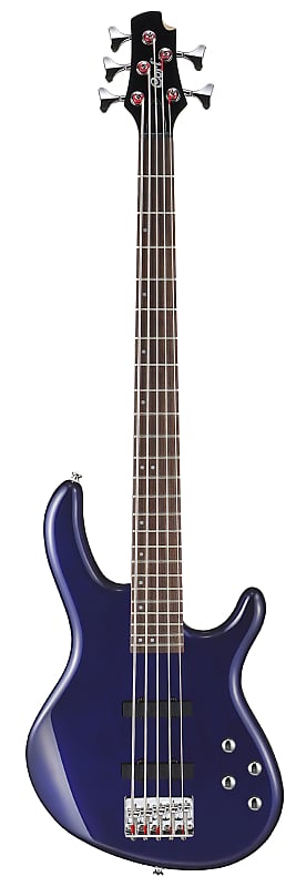Cort ACTIONBASSVPLUSBM Action 5 String Bass Guitar. Blue Metallic image 1