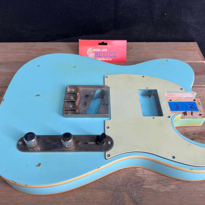 Real Life Relics Tele® Body  Double Bound Aged Sonic Blue Humbucker Route 3 LB 12 OZ #1 image 3