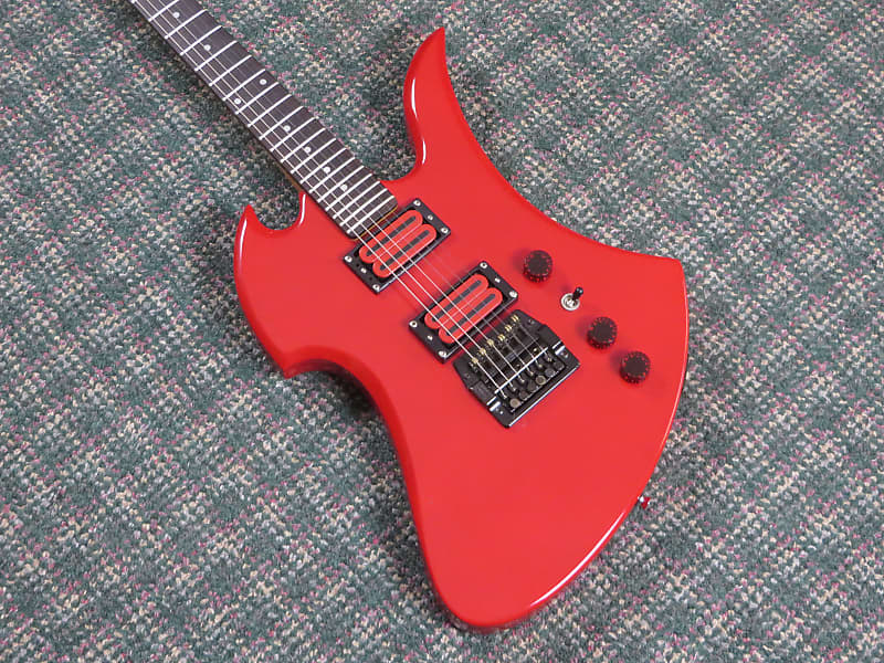 1980s Bc Rich Mij Nj Series Mockingbird Red W Hardshell Case Reverb