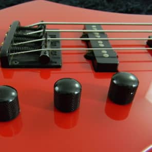 BC RICH Vintage 1989 Virgin Bass Guitar Platinum Series Ferrari Red Maple Neck image 3