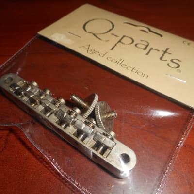 Q Parts Aged Collection ABR 1 Bridge For '62 Les Paul -  Distressed Nickel for sale
