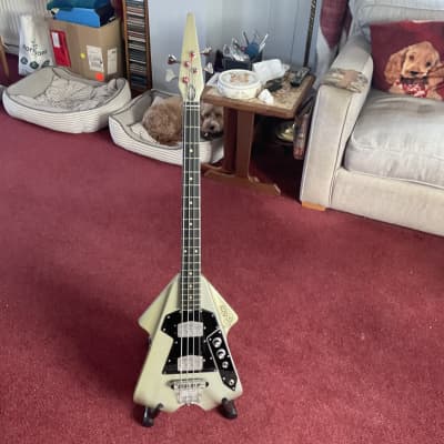Burns Flyte Bass Mid 1970's - Silver / Green for sale