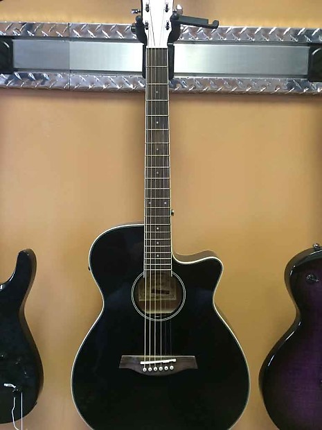 Ibanez AEG8E Acoustic/Electric Guitar - Black | Reverb