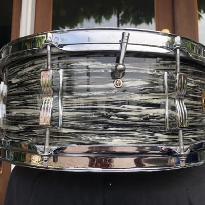 Ludwig 1963 "Ringo-Beatle Spec" Black Oyster Jazz Festival, 5, 5/16" x 14", Holy Grail! Clean! image 10