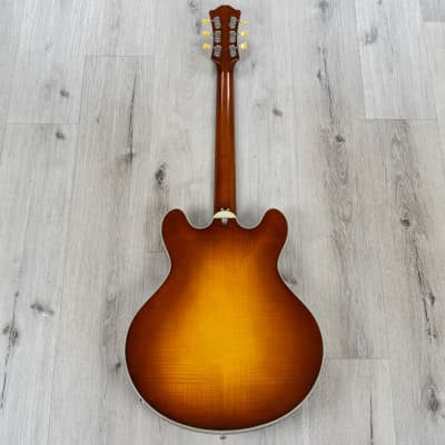 Eastman Guitars T486 Semi-Hollow Electric Guitar, Ebony Fretboard, GB Gold Burst image 6