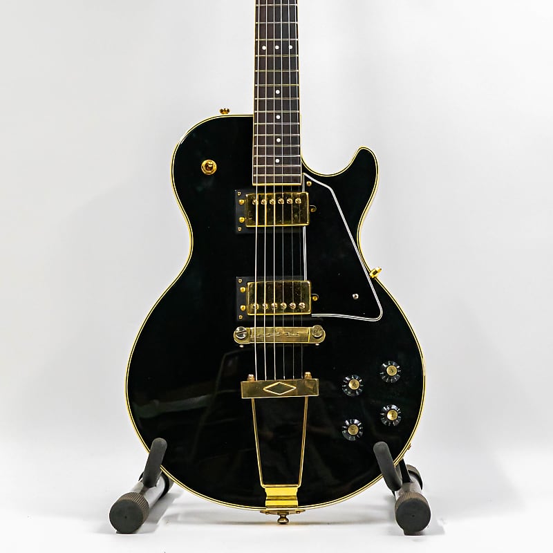 Vintage Mozz Single Cutaway Electric Guitar with Gigbag - Black - MIJ image 1