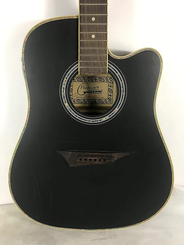 Black Acoustic Guitar Maple Neck with Spruce Top Body | Reverb