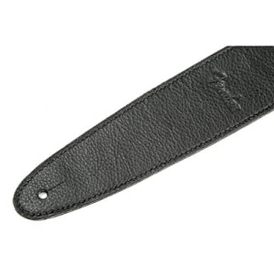Genuine Fender Artisan Crafted Leather Adjustable Guitar Strap, 2.5" Wide, Black image 6