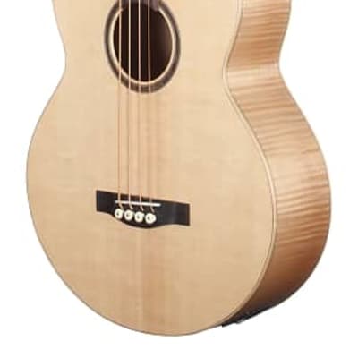 Teton STB130FMCENT 130 Series Solid Sitka Spruce Top Mahogany 4-String Acoustic-Electric Bass Guitar image 3