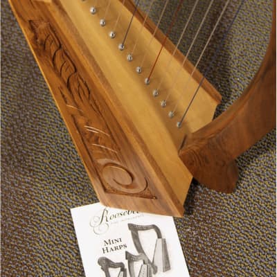 Roosebeck Baby Celtic Harp 12-String (Knotwork) + Play Book + Extra Strings image 2