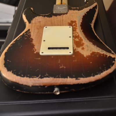 American Stand Fender Stratocaster Custom Heavy Relic Sunburst CS Fat 50's image 10