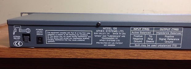 Aphex 109 パラメトリックイコライザー Vintage Aphex 109 Parametric Equalizer with Tubessence EQ