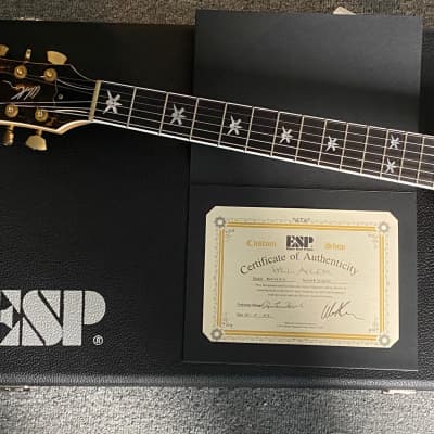 ESP Custom Shop Distressed Black Warbird Will Adler Lamb of God Signature  inklusive original ESP Koffer und Zertifikat image 12