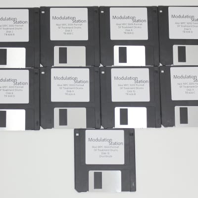 Akai MPC 3000 2000 Format Program Floppy Disk Disks Drum Sample Library 808 909 626 110 Sampled Into SP1200