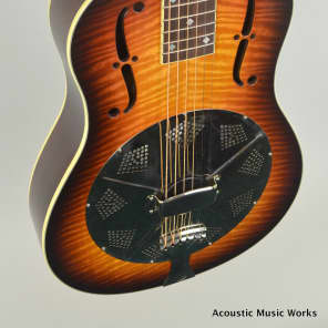 National Estralita Deluxe, Single Cone, Wood Body Resonator Guitar image 6