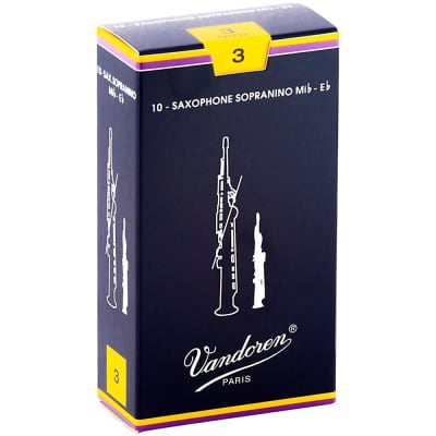 Vandoren Sopranino Saxophone Reeds Strength 3, Box of 10 image 1
