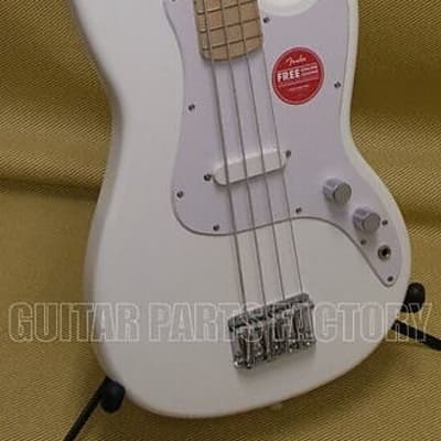 037-3802-580 Squier by Fender Arctic White 4 String Sonic Bronco Bass Guitar