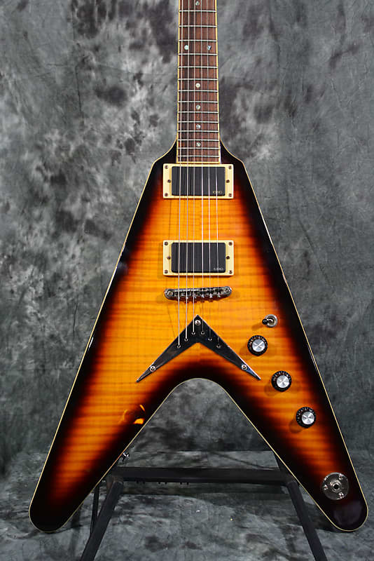 ディーン　フライング V 　バールトップ ディーン フライング V バールトップ Dean Flying V Flame Maple