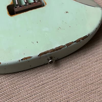 Friedman Vintage S Surf Green Over 3 Tone Burst Electric Guitar - with Hard Case image 9