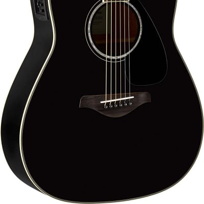 Yamaha DW-8 Dreadnought Acoustic Guitar Black | Reverb