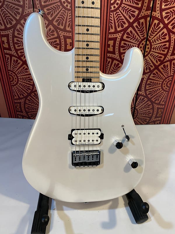 Charvel Pro-Mod San Dimas Style 1 HSS HT M Electric Guitar - Platinum Pearl Solidbody Electric Guitar with Alder Body, Maple Neck, Maple Fingerboard, 2 Single-coil Pickups, and 1 Humbucker - Platinum Pearl image 1