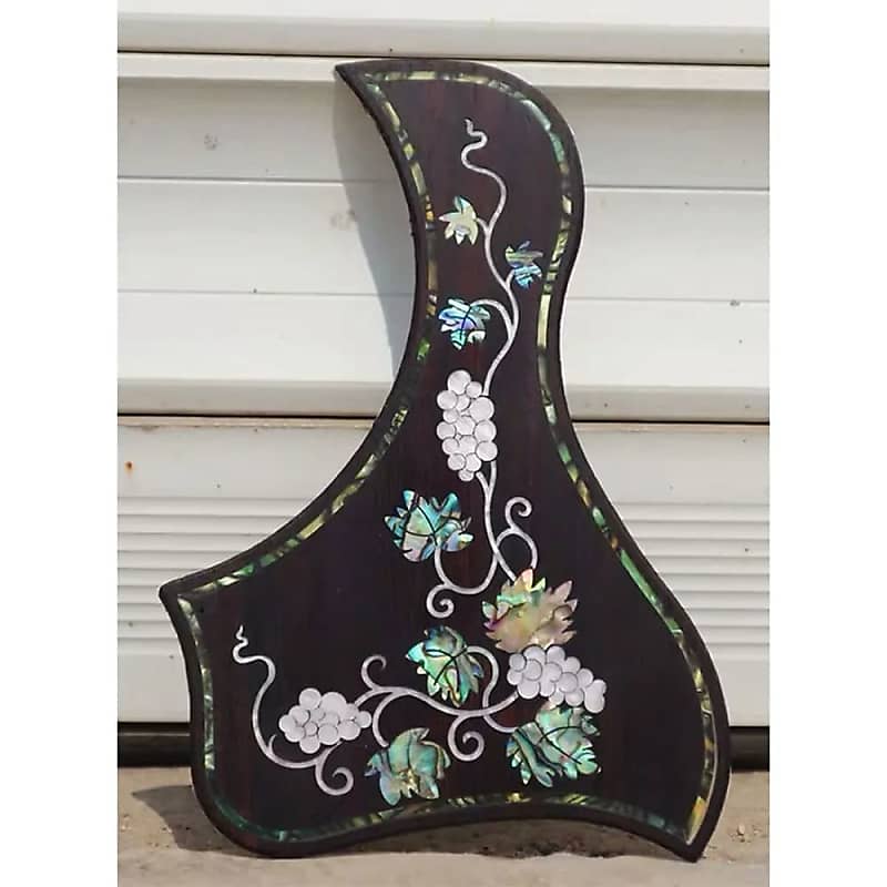 Rosewood Acoustic Guitar Pickguard Scratch Plate with Abalone Reverb