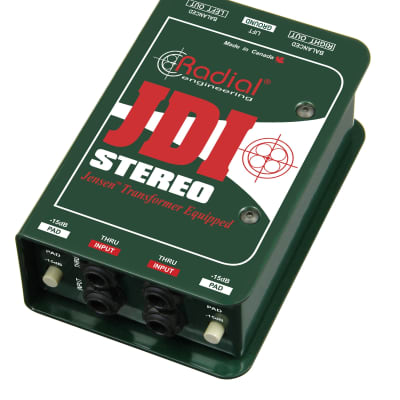 Radial Engineering JDI Stereo Passive DI Box for Acoustic Guitar Bass Keyboards image 1
