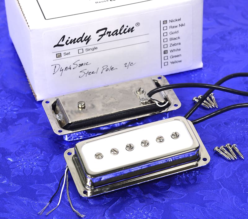 Set Of Two Lindy Fralin DynaSonic Hum Cancelling P90 Pickups | Reverb