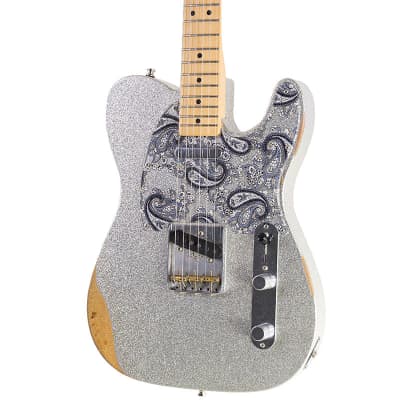 2017 Fender Artist Brad Paisley Road Worn Telecaster Silver Sparkle for sale