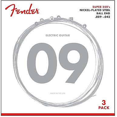 FENDER Super 250L 09/42 3 Pack Corde per Elettrica image 1