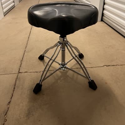 Tama 1st Chair - Embroidered drum throne. Chrome / Leather | Reverb