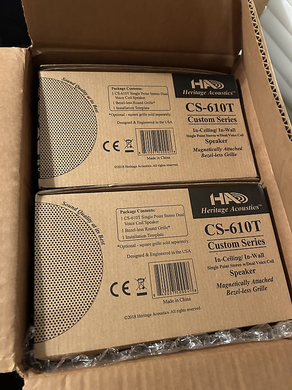 Heritage Acoustics CS-610T Single Point Stereo Speakers | Reverb