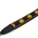 Levy's MPJG '60s Sun Polyester Guitar Strap - Black/Yellow