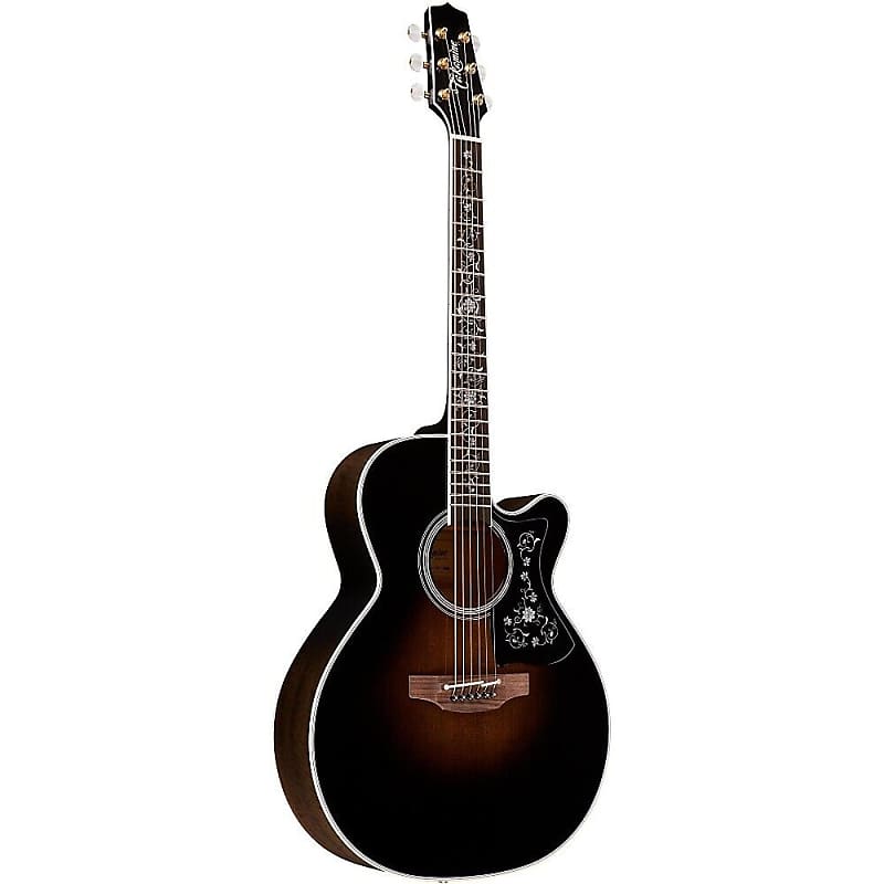 Takamine EF450C Thermal Top Acoustic-Electric Guitar Black Sunburst image 1