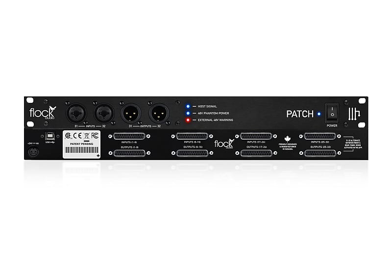 Flock Audio PATCH 32x32 Digitally-controlled Analog Patchbay