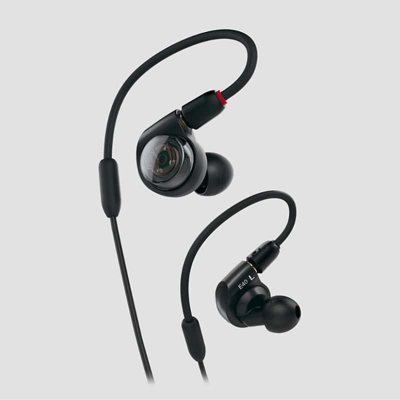 Audio-Technica ATH-E40 Monitor Earphones - Black  			