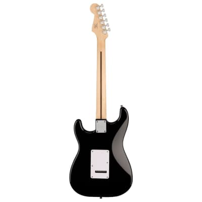 Squier Sonic Stratocaster Pack with 6-String, Right-Handed, Maple Fingerboard Electric Guitar, Padded Gig Bag, and 10G Amplifier (Black) image 3