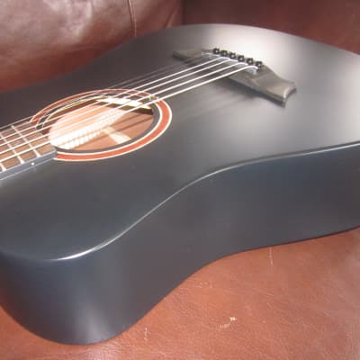 Dean Flight Mahogany Travel Guitar w/ Gig Bag  FLY BKS - Matte Black image 1