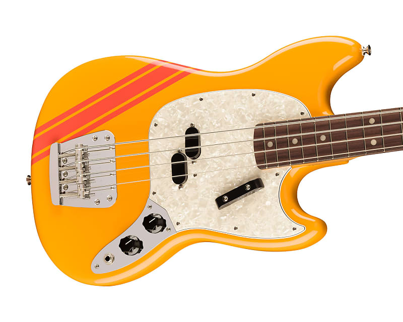 Fender Vintera II 70s Mustang Bass - Competition Orange | Reverb