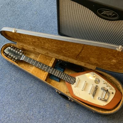 Vox Phantom XII vintage electric 12 string guitar Mid 1960s Brown image 2