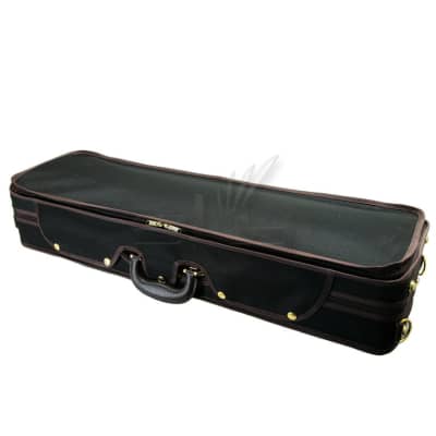 NEW Paititi 4/4 Full Size Professional Oblong Shape Lightweight Violin Hard Case with Hygrometer Black/Brown 2023 image 3