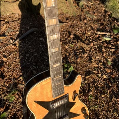 Harmony 1962 Roy Smeck Stratotone Jupiter H7208 Vintage Guitar, Gold Foil pickups 1962 natural image 2