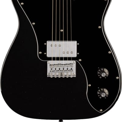 Squier Paranormal Esquire Deluxe Electric Guitar, Maple Fingerboard, Black Pickguard, Metallic Black image 1