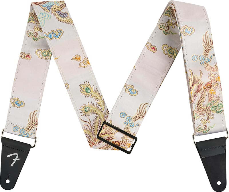 Fender Satin Dragon Guitar straps Ivory