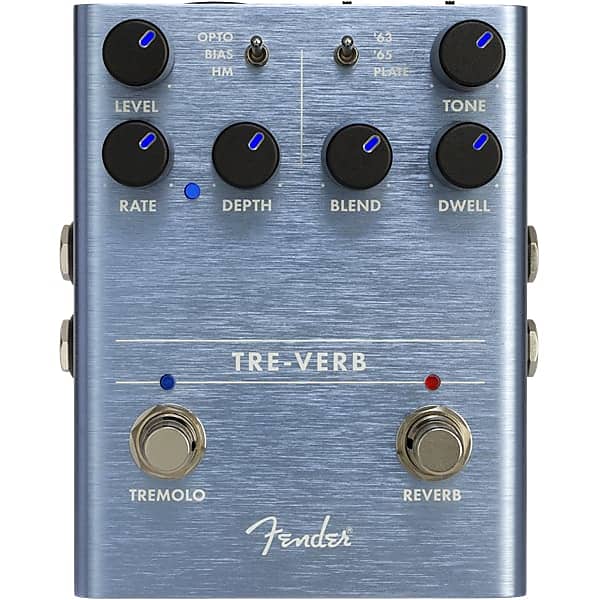 Genuine Fender "Tre-Verb" Tremolo/Reverb Guitar Effect Stomp Box Pedal image 1