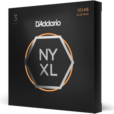 D'Addario NYXL1046 Nickel Wound, Regular Light, 10-46 Strings, 3 Pack image 1