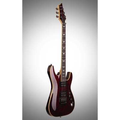 Schecter Omen Extreme 6 FR Electric Guitar with Floyd Rose, Black Cherry image 4