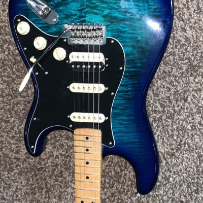 2018 Fender FSR limited edition Standard Stratocaster HSS Plus Top with Maple Fretboard 2017 - Blue Burst image 5